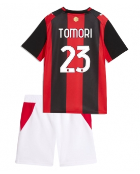 Billige Fotballdrakt AC Milan Fikayo Tomori #23 Replika Hjemmedraktsett Barn 2026-27 Kortermet (med bukser)